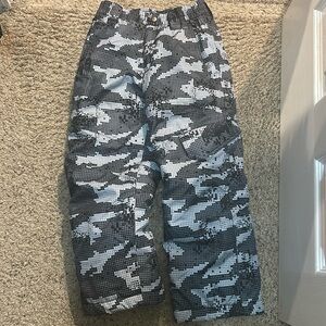 Elastic waist with zipper snow pants